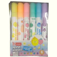 MIKRO MK-612-12 MEYVE KOKULU FOSFORLU KALEM 6 LI