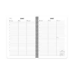 KESKIN AJANDA HAFTALIK 2025 20x28 SPR.SIYAH 600074