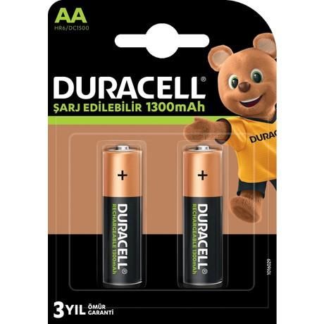 DURACELL SARJLI KALEM PIL 1300 mAh 2LI (AA)