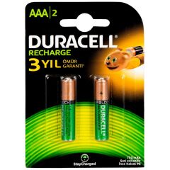 DURACELL SARJLI INCE KALEM PIL  (AAA) 750 mAh 2 LI