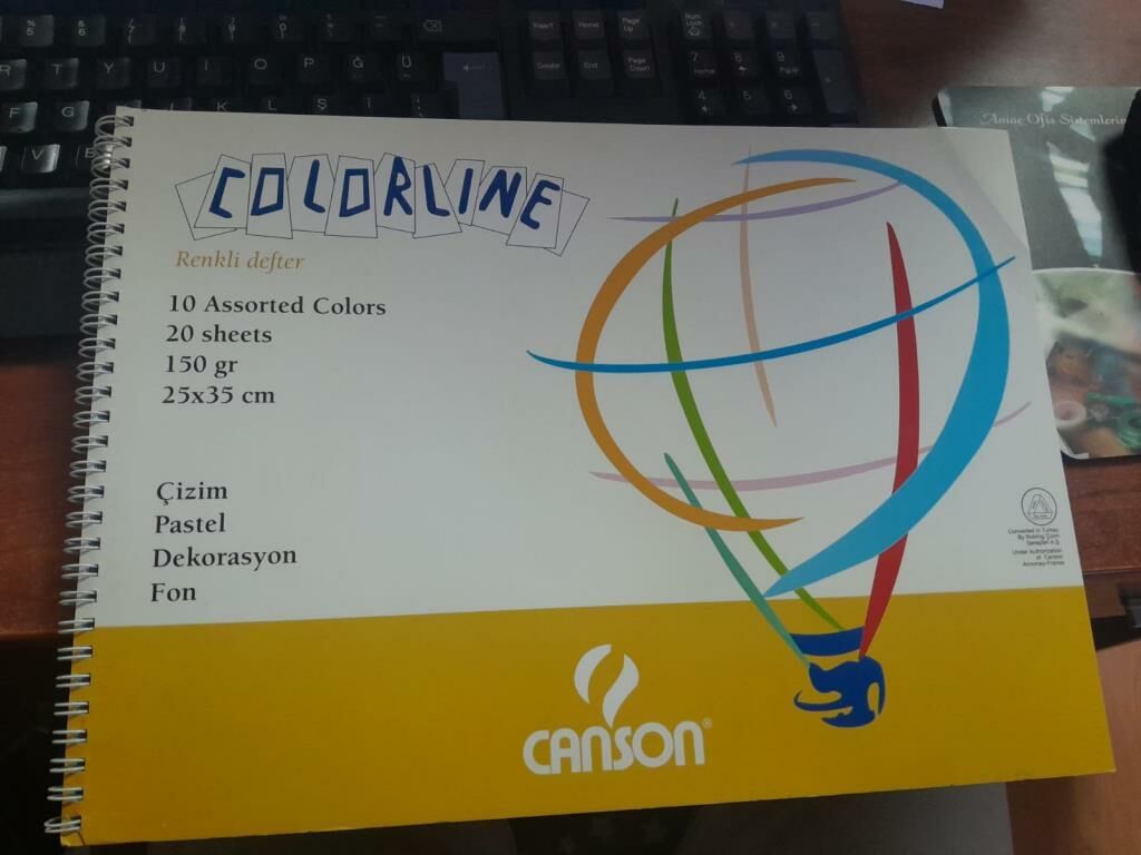 CANSON COLORLINE RESIM DEFTERI RENKLI 25x35 20YP.
