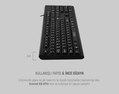 EVEREST KLAVYE KB-871U SIYAH Q USB 108 T(KB-871U)