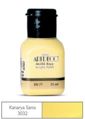 ARTDECO AKRILIK BOYA 25ML KANARYA SARI (3032)