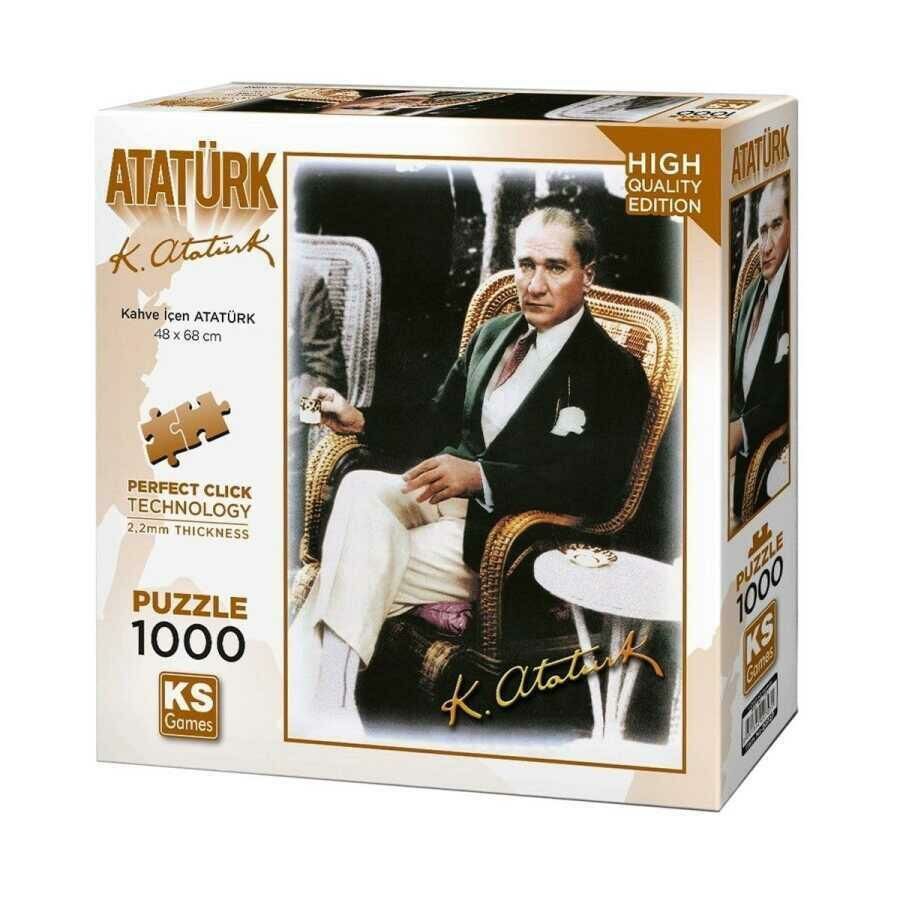 KS PUZZLE 500 PARCA KAHVE ICEN ATATURK (11205)