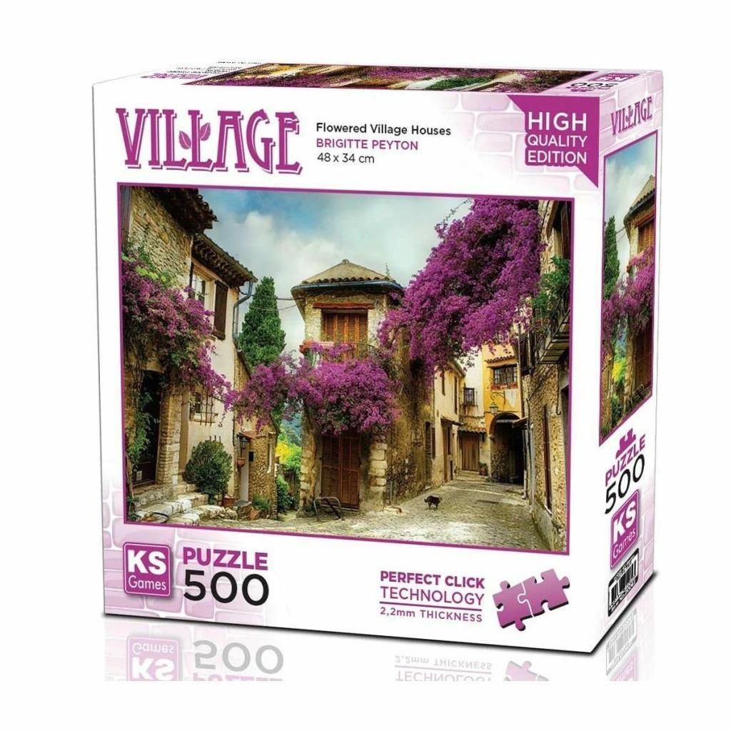 KS GAMES PUZZLE 500 PARCA FLOWERED VILLAGE HOUSES
