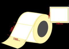 ERMET/UMUR/PIN TERMAL ETIKET RULOSU 100X100 500LU