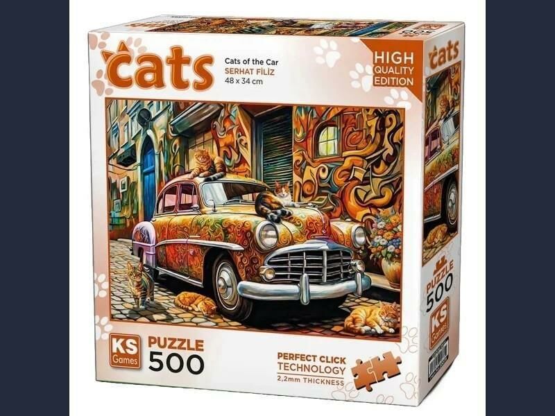 KS PUZZLE 500 PARCA CATS OF THE CAR (20073)