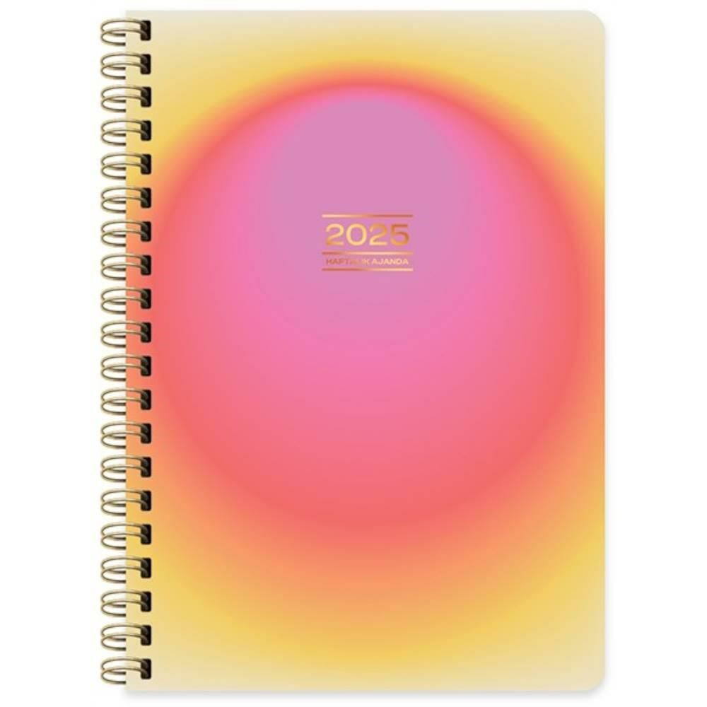 KESKIN AJANDA HAFTALIK 2025 A5 SPR.AURA 600079