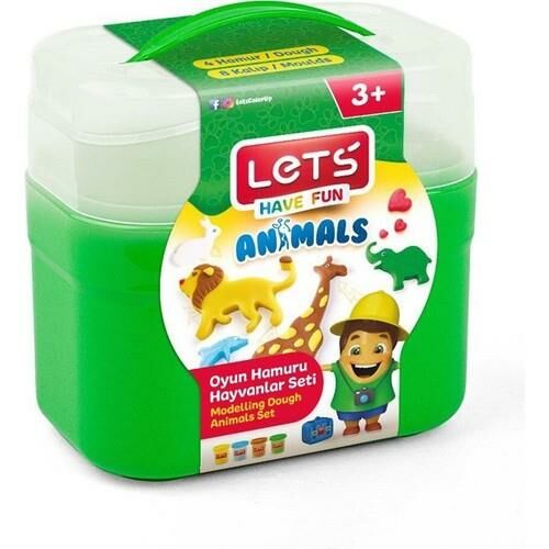 LETS OYUN HAMURU ANIMALS SETI 12 PARCA (8498)