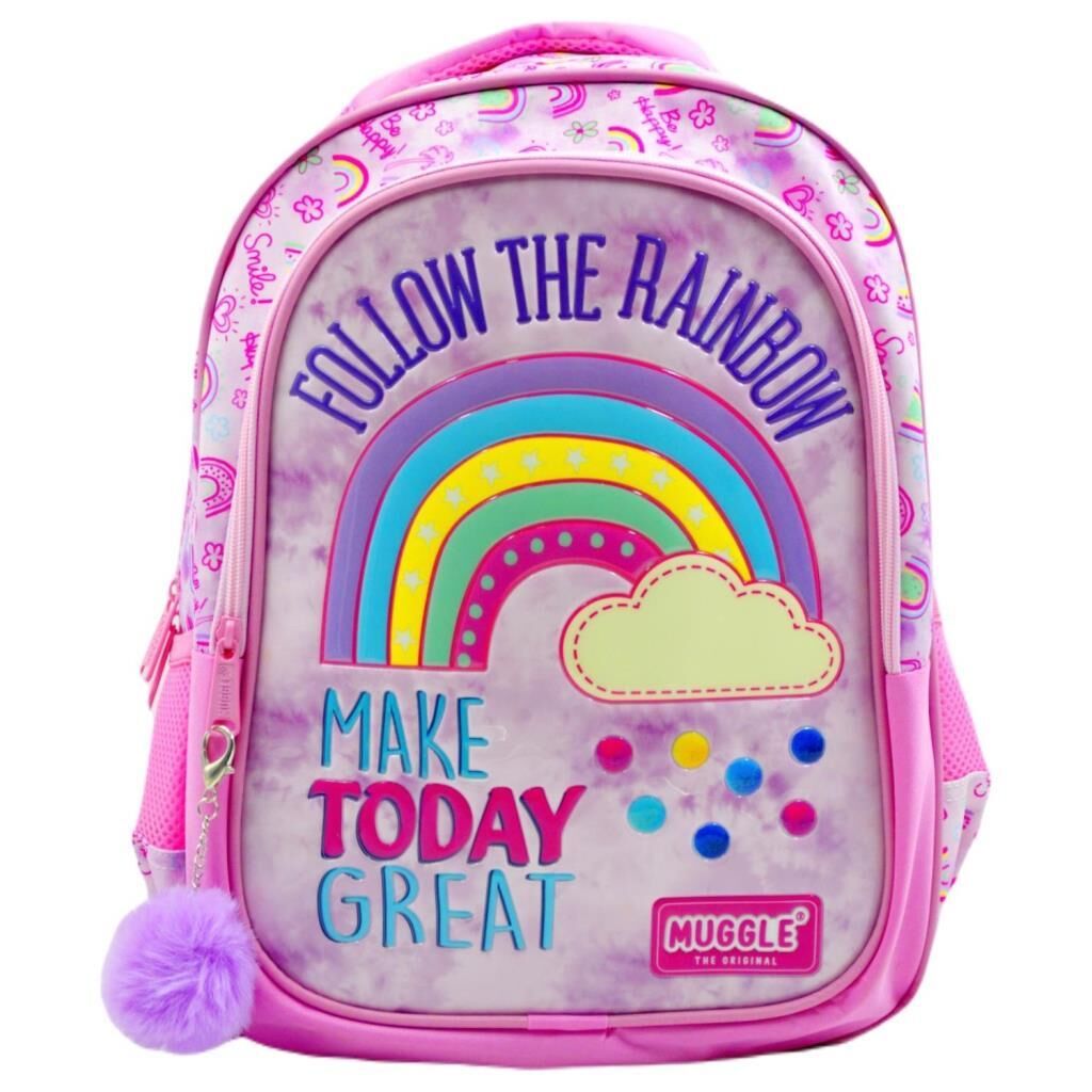 MIKRO OKUL CANTASI MUGGLE SOFT RAINBOW PEMBE 6696