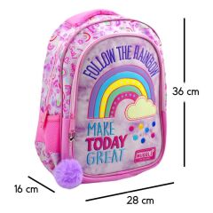 MIKRO OKUL CANTASI MUGGLE SOFT RAINBOW PEMBE 6696