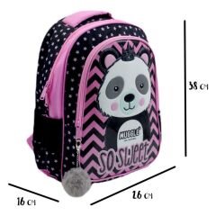 MIKRO OKUL CANTASI MUGGLE PANDA SIYAH MU7303