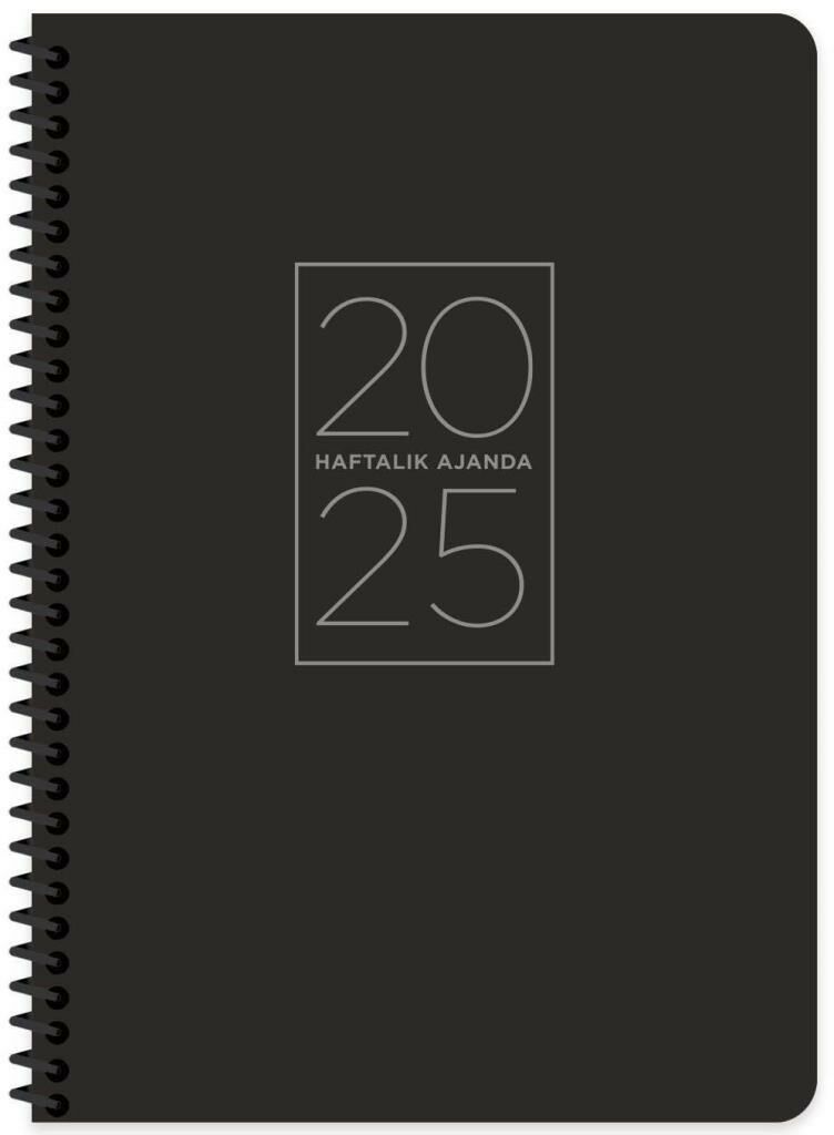 KESKIN AJANDA HAFTALIK 2025 17x24 SPR.SIYAH 600054