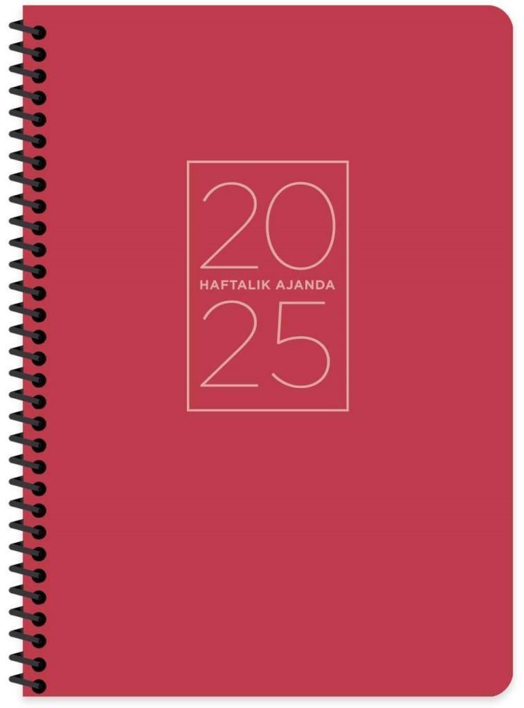 KESKIN AJANDA HAFTALIK 2025 17x24 SPR.KIRM 600056