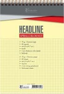 KESKIN BLOKNOT HEADLINE A4 SPR.SARI 80 YP.KARELI
