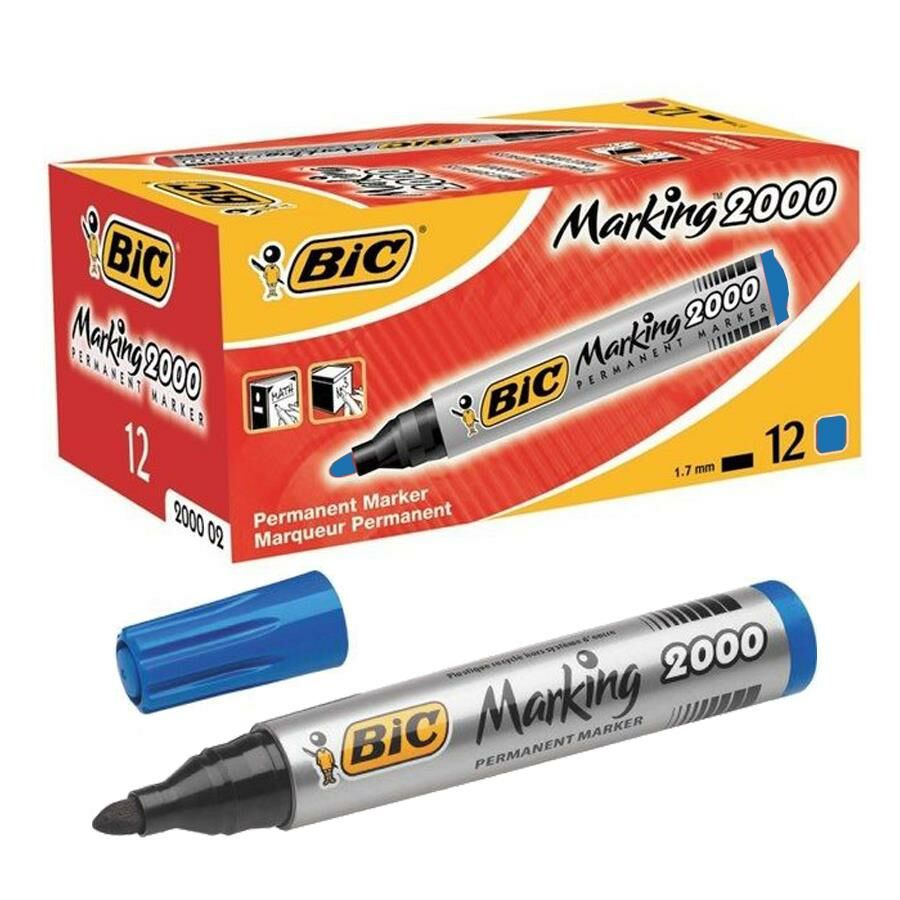 BIC PERMANENT MARKER 2000 MAVI 12 LI KUTU