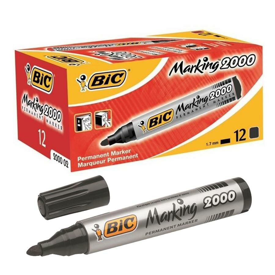 BIC PERMANENT MARKER 2000 SIYAH 12 LI KUTU