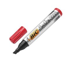 BIC PERMANENT MARKER 2300 KESIK UC KIRMIZI TEKLI