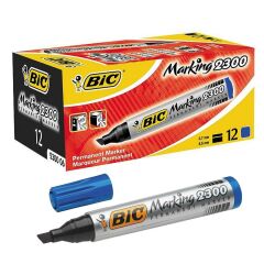 BIC PERMANENT MARKER KESIK UC 2300 MAVI 12 LI KUTU