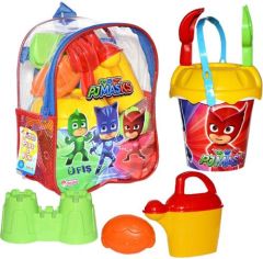 DEDE PJ MASKELILER RESIMLI SIRT CANTALlI PLAJ SET