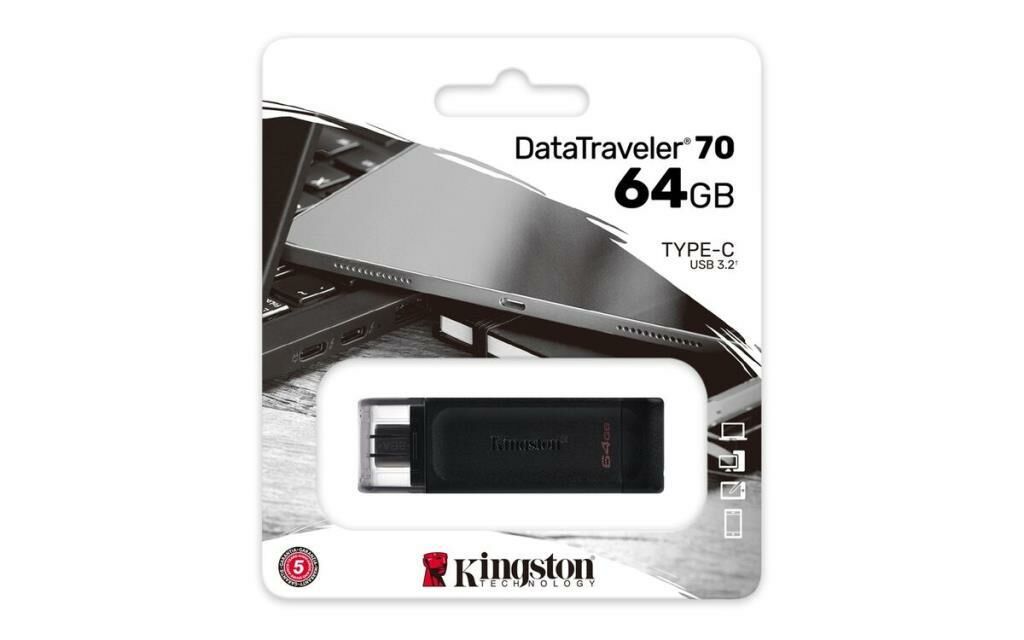 KINGSTON DATA TRAVELER70 TYP-C FLASH DISK 64GB