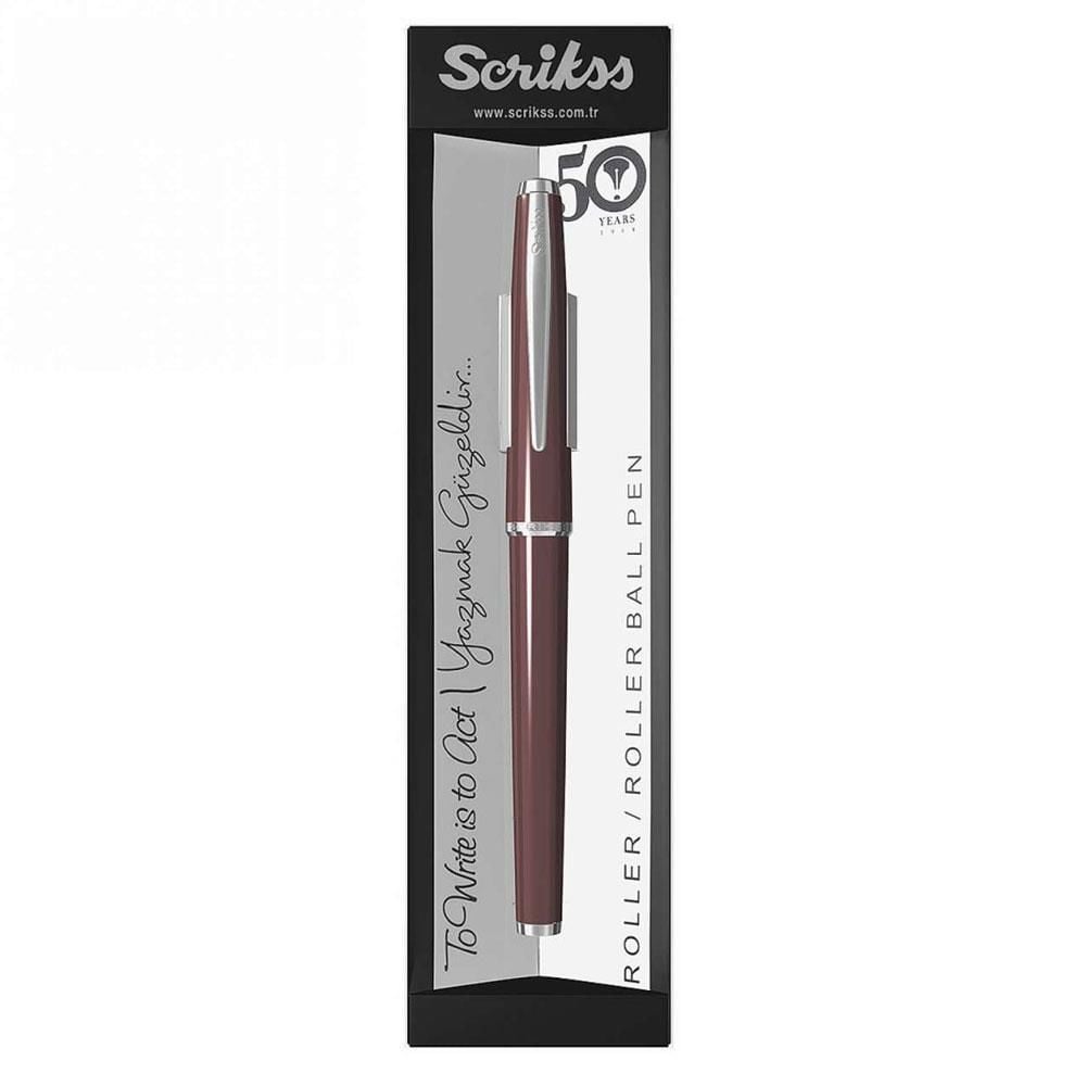SCRIKSS ROLLER KALEM OZEL KUTU BORDO (33)