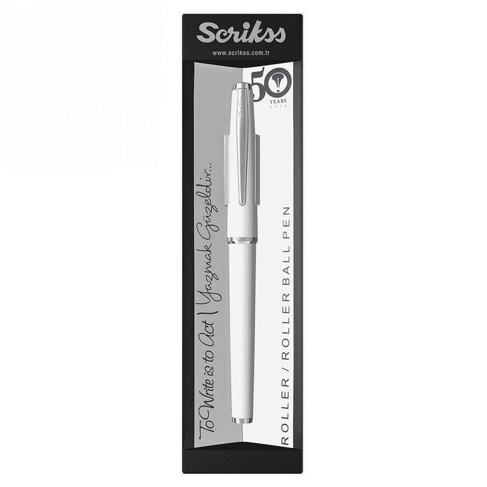 SCRIKSS ROLLER KALEM OZEL KUTU BEYAZ (33)