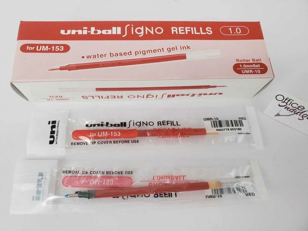 UNI IMZA KALEMI SIGNO YEDEK UMR-10 1.0 KIRMIZI12 L