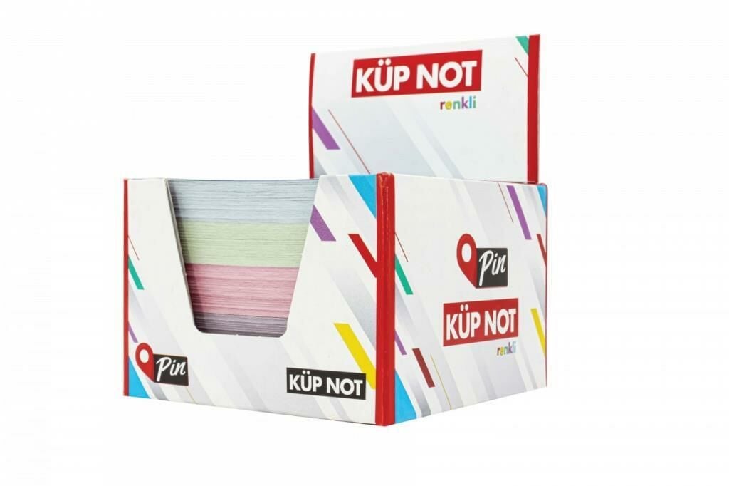 PIN KUP BLOK KUTULU RENKLI 8x8 cm. (PIN 1215)