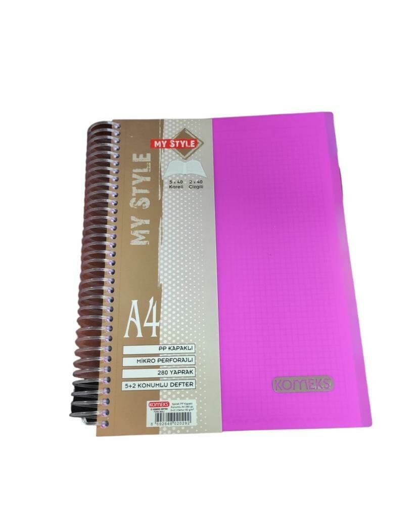 KOMEKS SEPERATORLU DEFTER PP A4 280 YP 5 K+2 C