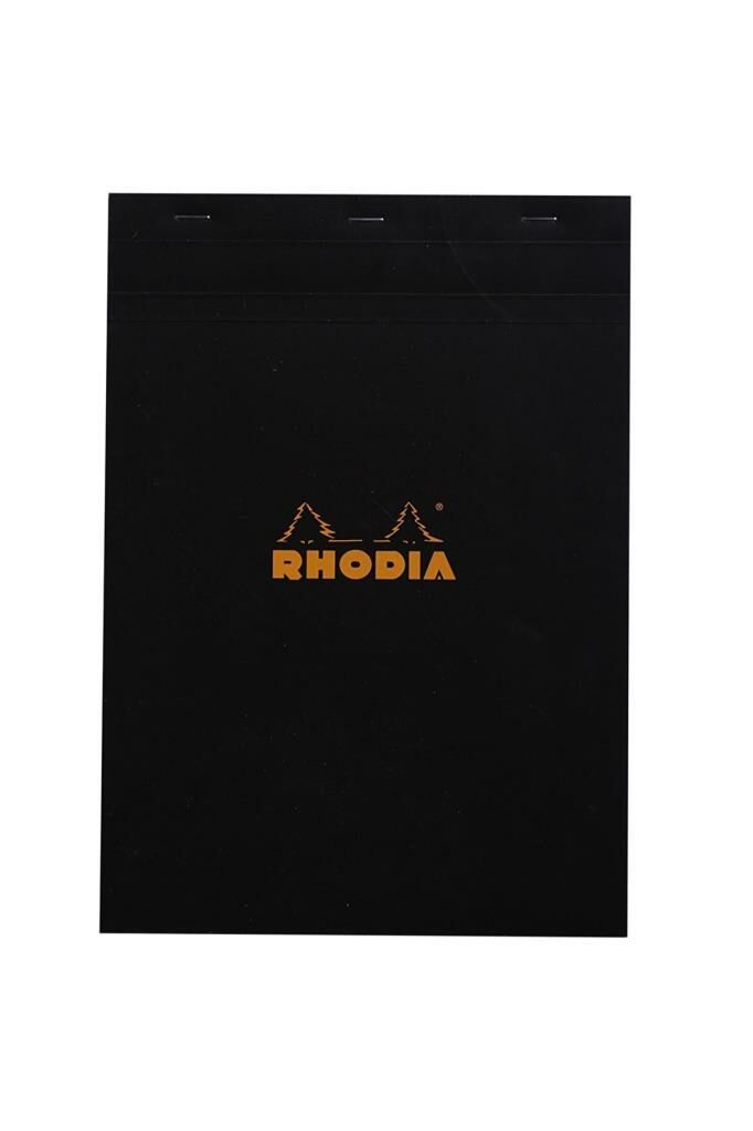 RHODIA BASIC A4 KARELI BLOKNOT SIYAH KAPAK 80YP.