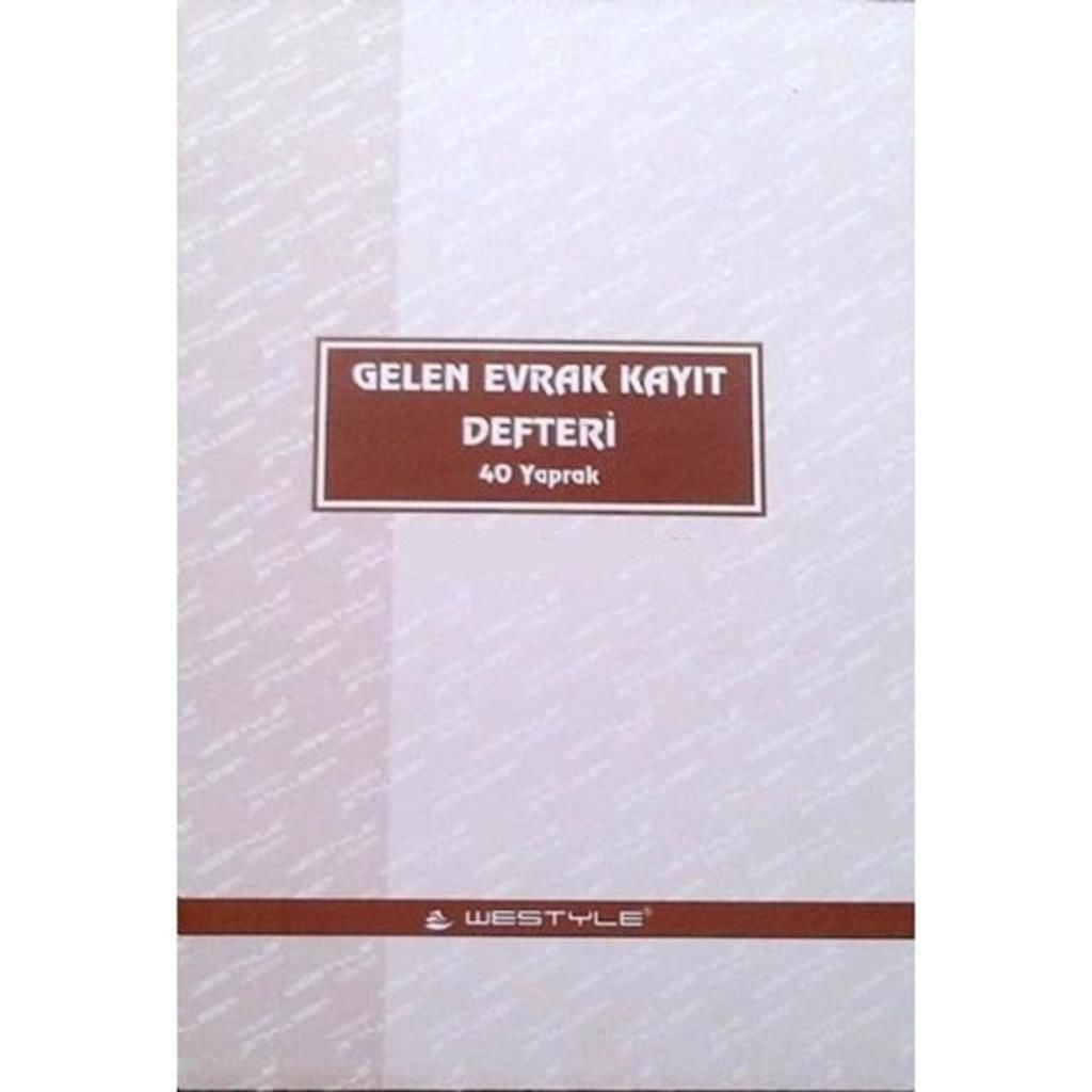 ARMAT GELEN EVRAK KAYIT DEFTERI 40YP. KARTON(0226)