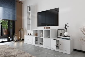 Duvar Dolaplı Tv Ünitesi Beyaz 227 Cm TV-1251-Ç