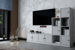 Dolaplı Tv Ünitesi Beyaz 197 Cm TV-1298-Ç