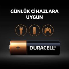 Duracell Alkalin AA Kalem Pil 1,5V (LR6 / MN1500), 4'lü Paket