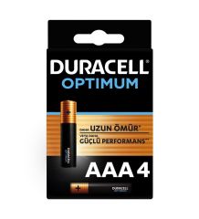 Duracell Optimum Alkalin AAA İnce Kalem Pil (4'lü Paket)