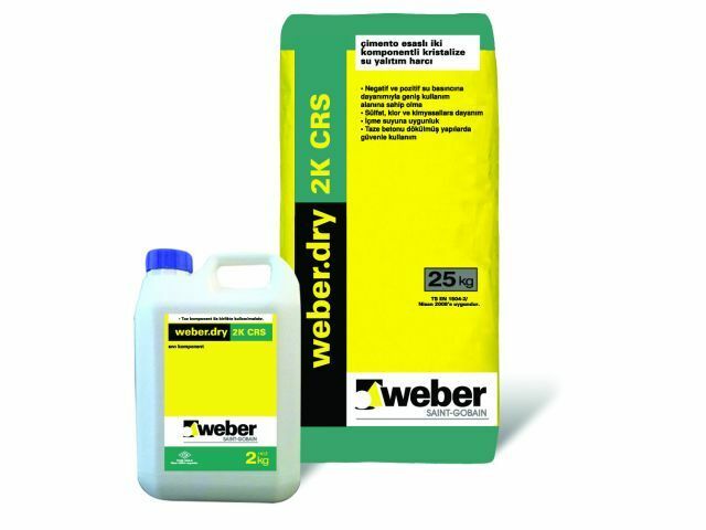 Weber DRY 2K CRS Toz 25 kg +Sıvı 2 kg Set Negatif