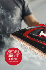 Masterjet 2600 Watt Seramik Ağır Taban Teknolojisi İle Kolay Kırışık Gideren 180 Gr Şok Buharlı Ütü