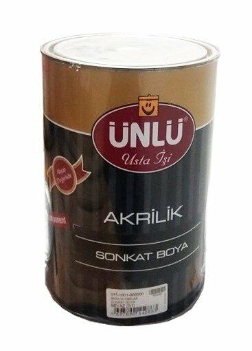 Ünlü Akrilik Sonkat Boya İpek Mat Beyaz 3kg+0,6 kg Sertleştirici