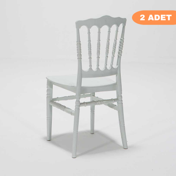 2 Adet Miray Beyaz Pratik Sandalye / Balkon-bahçe-mutfak