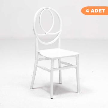 4 Adet Phoenix Beyaz Sandalye / Balkon-bahçe-mutfak