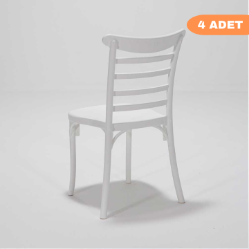 4 Adet Efes Beyaz Sandalye / Balkon-bahçe-mutfak