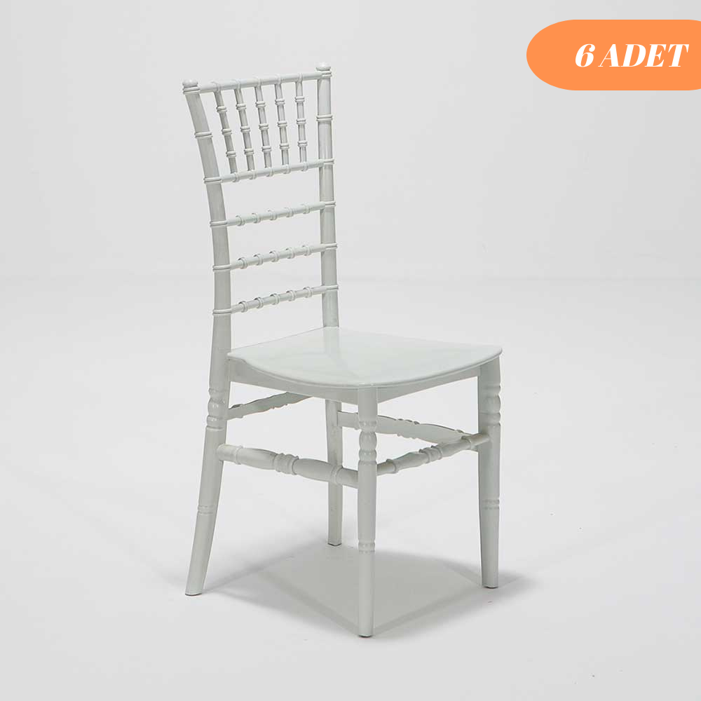 6 Adet Soho Sandalye - Beyaz
