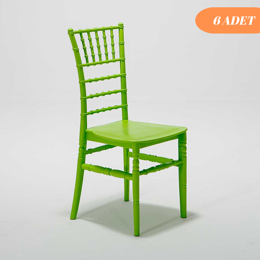 6 Adet Soho Sandalye - Yeşil