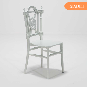 2 Adet Keops Deluxe Sandalye  - Beyaz