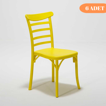 6 Adet Efes Sarı Sandalye / Balkon-bahçe-mutfak