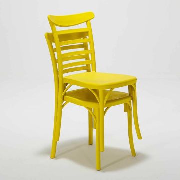 2 Adet Efes Sarı Sandalye / Balkon-bahçe-mutfak