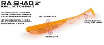Molix RA Shad 2'' (12 pcs)  col. UV Orange Tail
