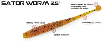 Molix Sator Worm 2,5'' ( 15 pcs.) Col. Cinnamon Pepper