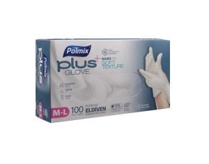 Polmix Plus Pudrasız Eldiven Beyaz M-L 100 ad